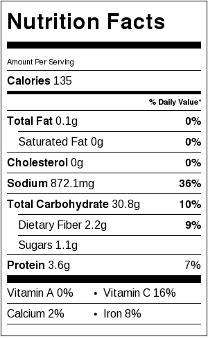 Baked Potato Nutrition Information 