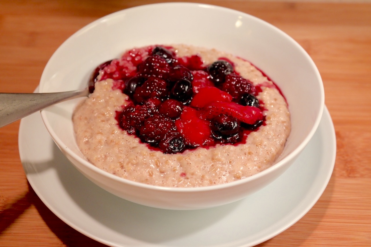 Irish Porridge with Berry Compote