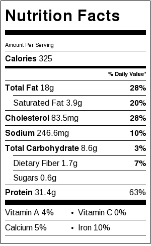 Almond Crusted Chicken Nutrition Information