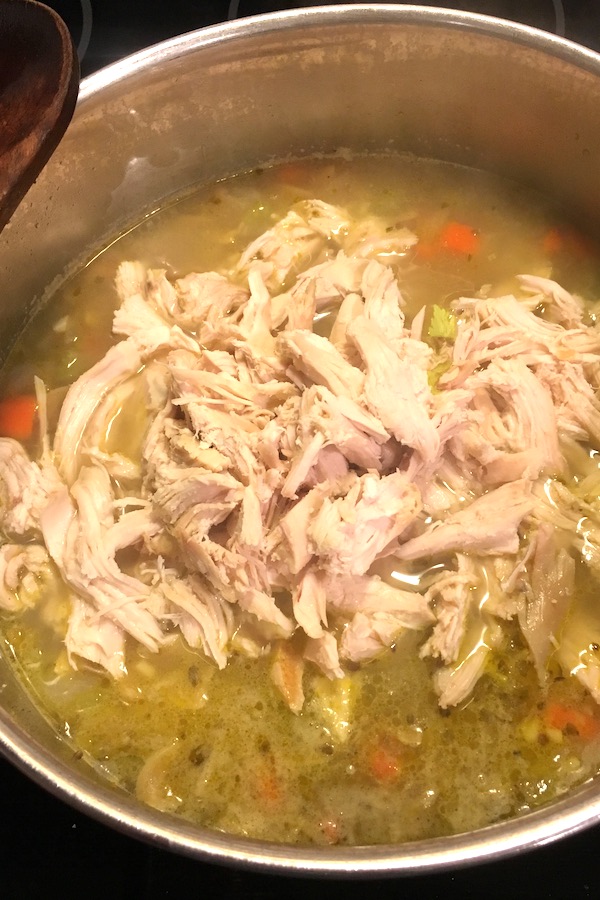Chicken Noodle Soup with Spinach